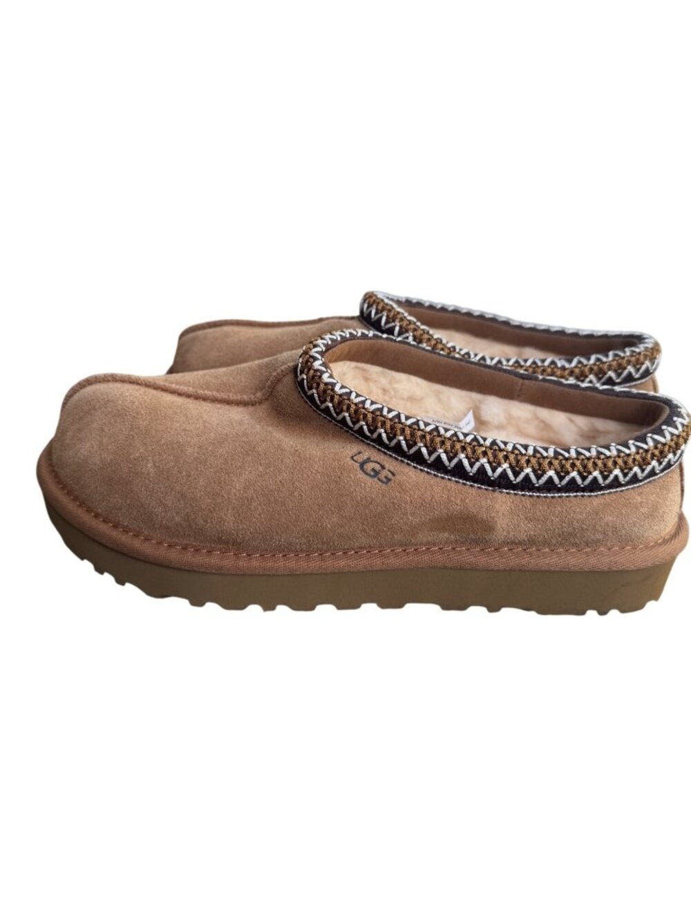 UGG Tasman Chestnut Slippers Womens Size 7 Suede Sheepskin Lined Shoes 1019066K - Picture 8 of 14